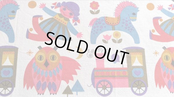 画像1: ドイツビンテージ★可愛いモチーフ大集合の大きめはぎれ