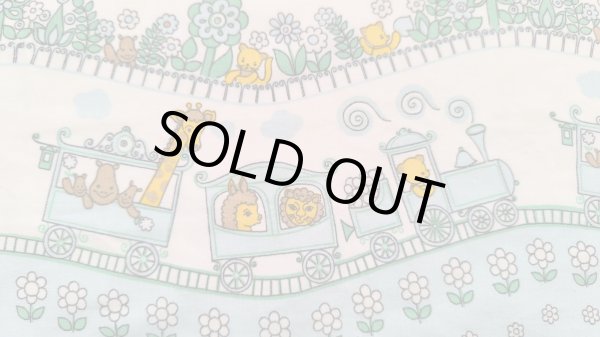 画像2: アニマル★ワンダーランド（水色）はぎれ