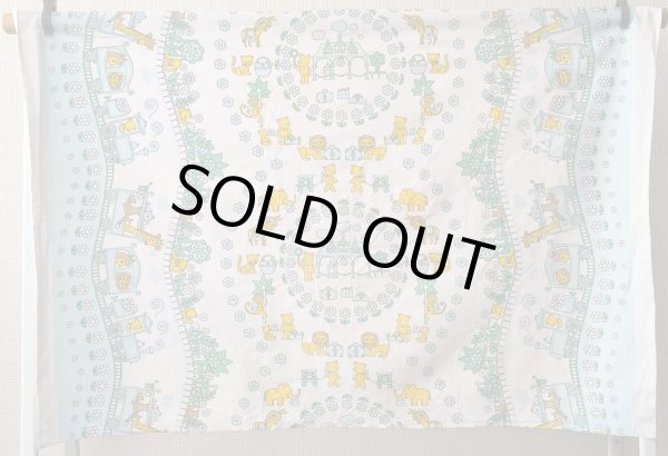 画像5: アニマル★ワンダーランド（水色）はぎれ