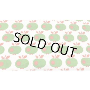 画像: 70's★赤いほっぺの緑りんご（はぎれ）