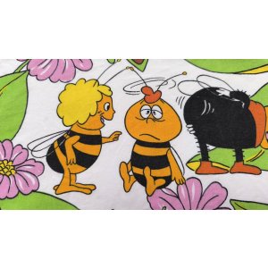 画像: ドイツビンテージ◆みつばちマーヤ（白地はぎれ）