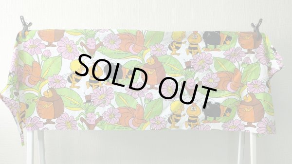 画像5: ドイツビンテージ◆みつばちマーヤ（白地はぎれ）