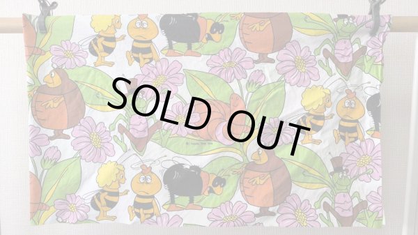 画像3: ドイツビンテージ◆みつばちマーヤ（白地はぎれ）