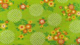 画像: ドイツ70's★お花と水玉サークル♪（はぎれ）