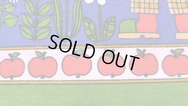 画像2: 未使用アウトレット◆ドイツ70'sリンゴと花と農夫