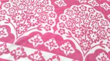 画像: 【特価】ピンク×白の、切り絵風お花柄ハギレ