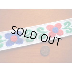 画像: ２色の花ヒッピー風チロリアンテープ