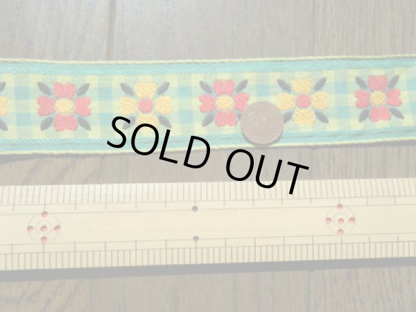 画像2: 【35cm】70'sヴィンテージ◆２色の花＆チェック