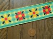 画像1: 【35cm】70'sヴィンテージ◆２色の花＆チェック