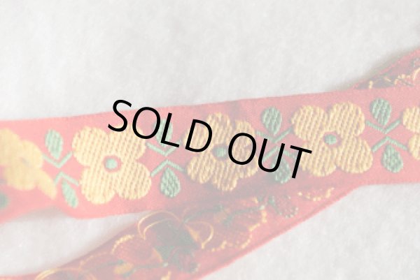 画像2: レトロな２種類の花（赤×黄色）