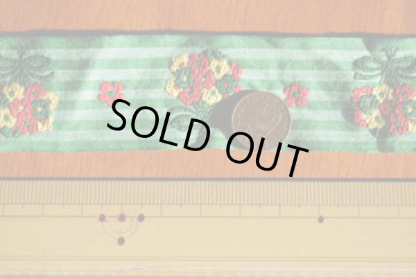 画像2: ストライプ＆花束（緑）