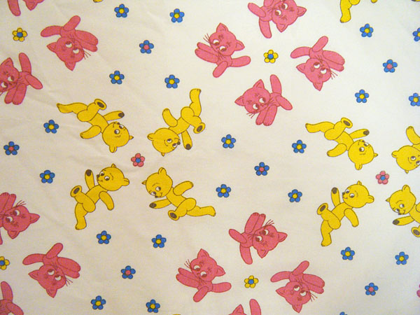 画像1: BUMMI 黄色のクマとピンクの猫（再入荷）