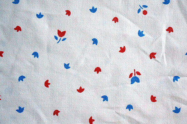 画像1: DDR◆赤と青の小さなお花（大きなはぎれ）