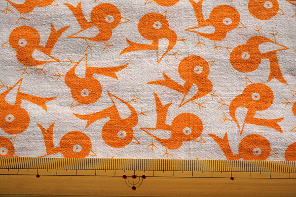 画像2: DDR★無表情なオレンジの鳥（ファブリック）