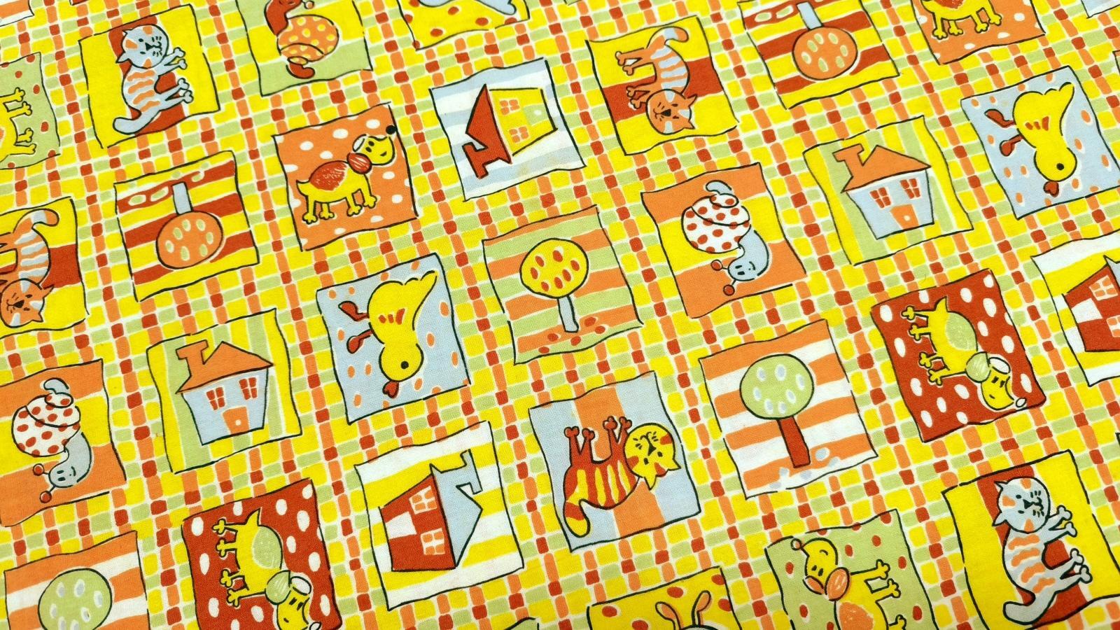 画像1: ドイツ★犬、猫、鳥、カタツムリ（はぎれ大）