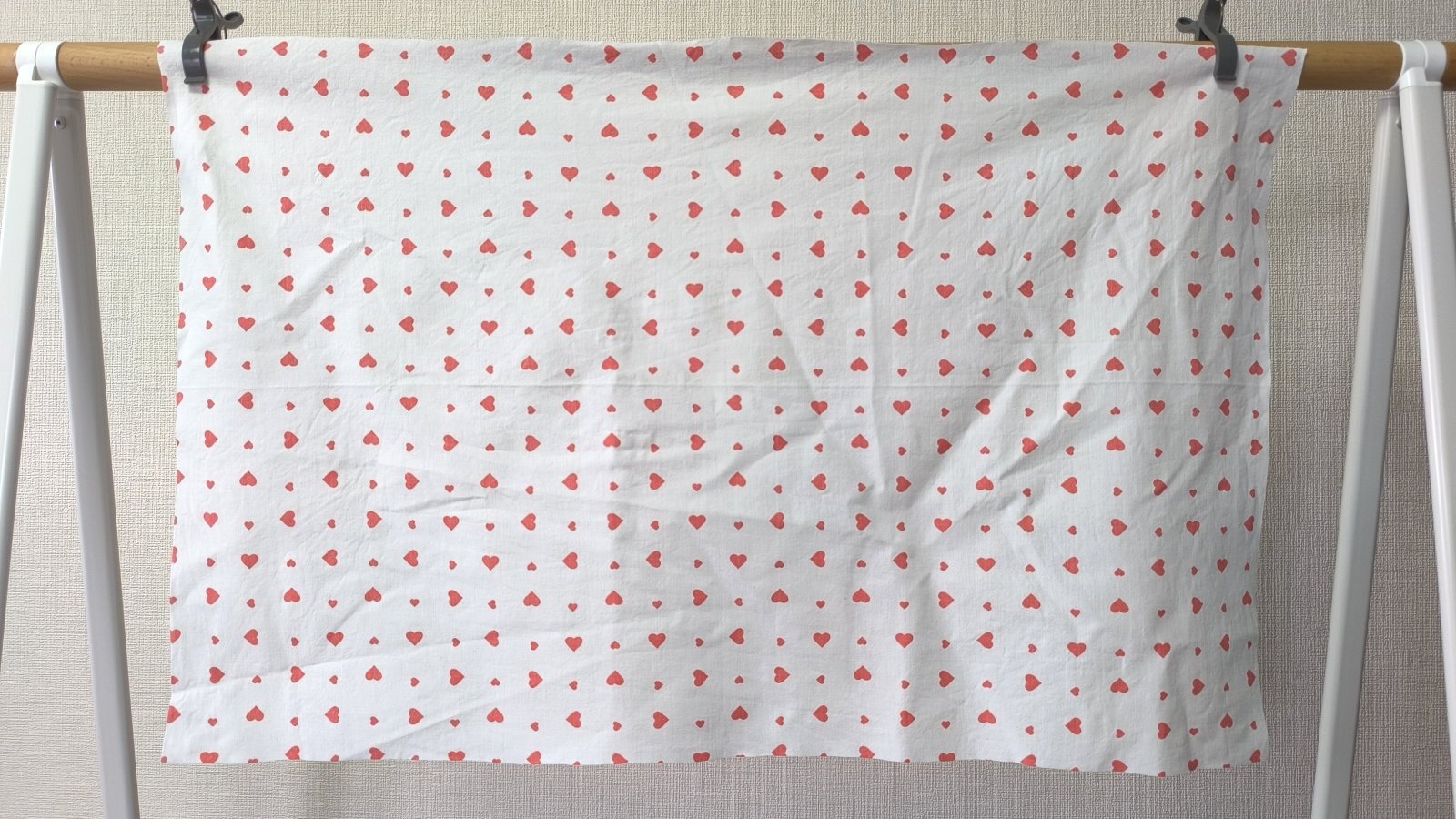 画像2: ドイツ70's◆ときめきハートのファブリック（はぎれ）