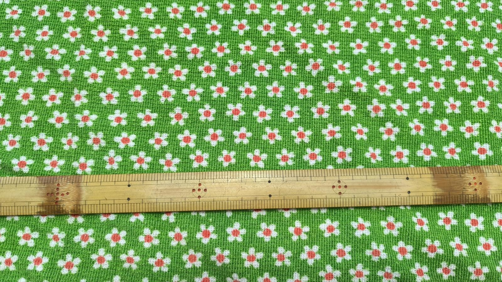 画像3: ドイツ70's★可愛い小花のファブリック（タオル地）はぎれ大