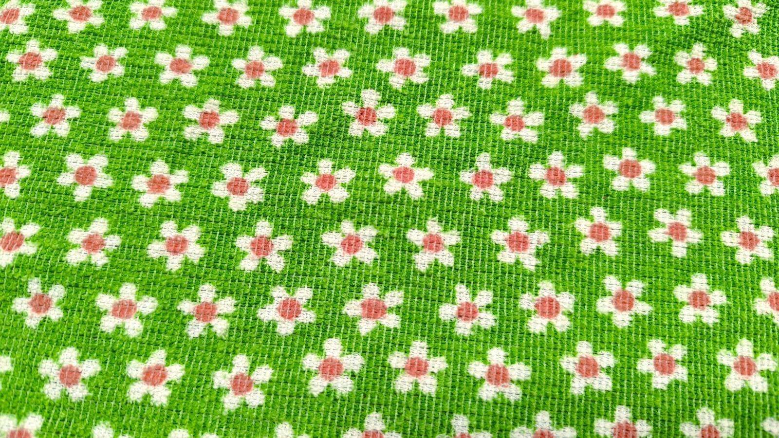 画像2: ドイツ70's★可愛い小花のファブリック（タオル地）はぎれ大