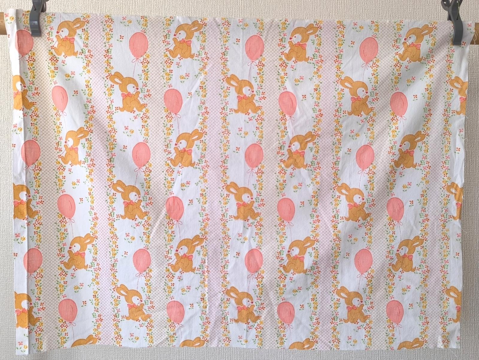 画像4: DDR★ウサギと風船（ピンク系）はぎれ