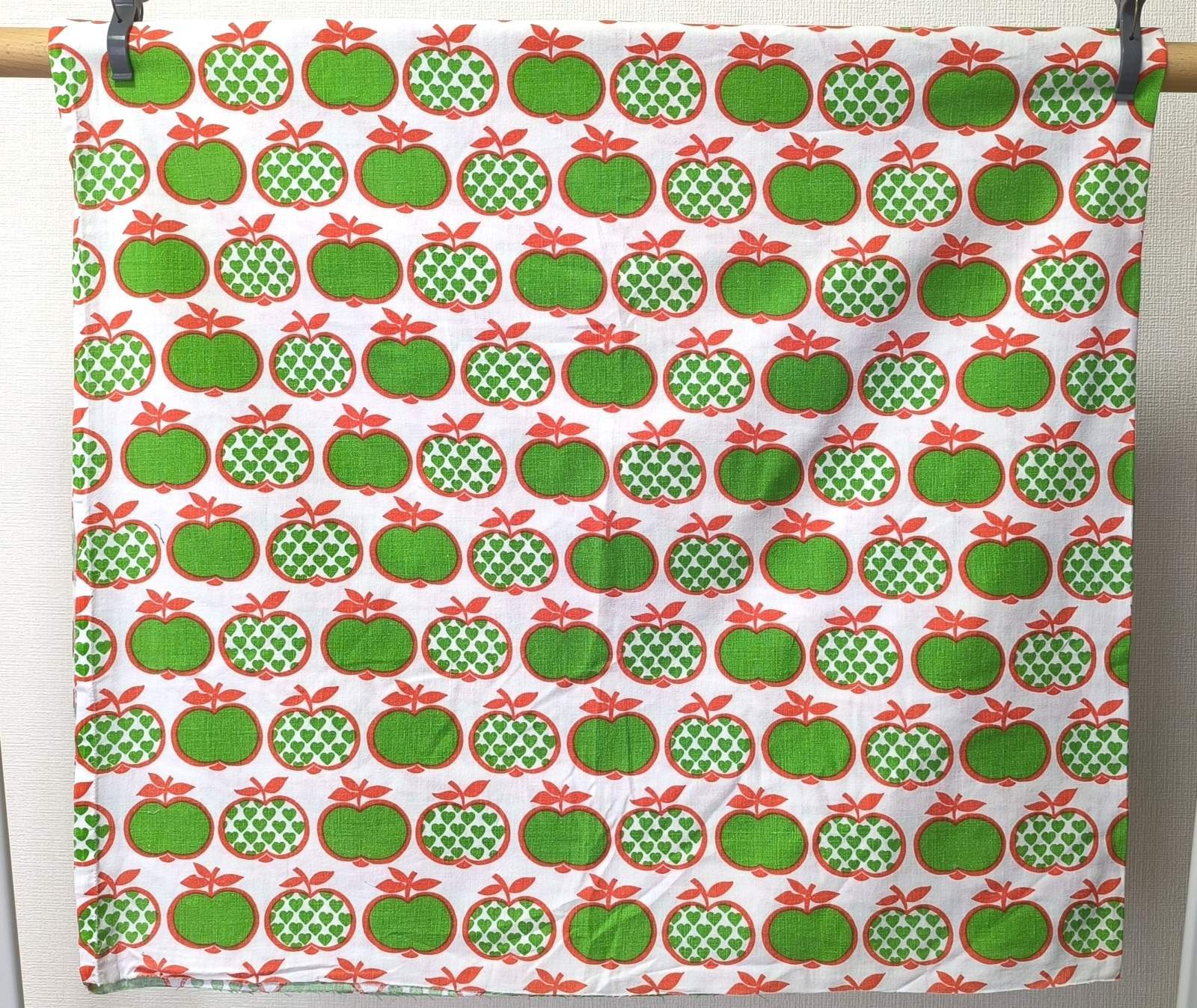 画像4: 70's★ハート＆リンゴのグラジエラ風（はぎれ）