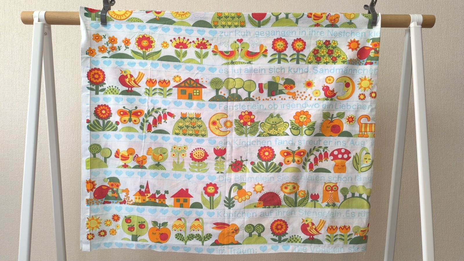 画像11: 【グラジエラ】ドイツ語歌詞入りイラストファブリック（白地）