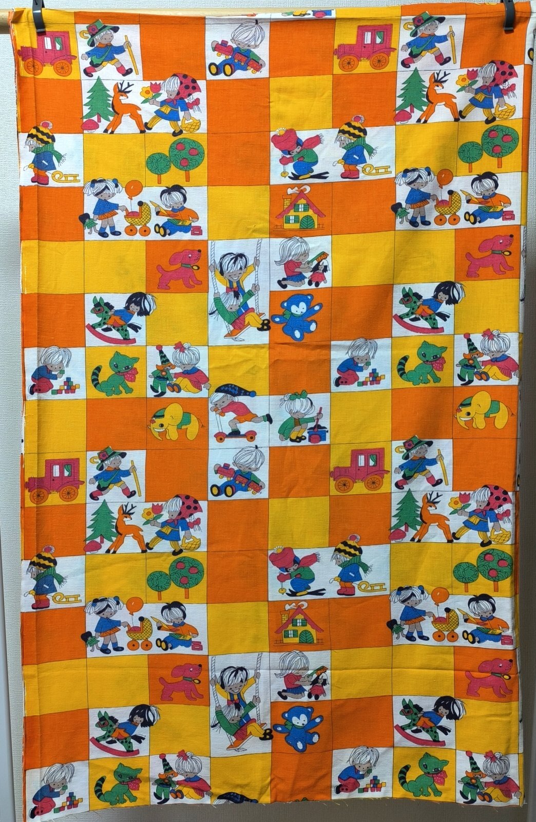 画像5: ドイツ70's★子供たちのお遊び♪ファブリック