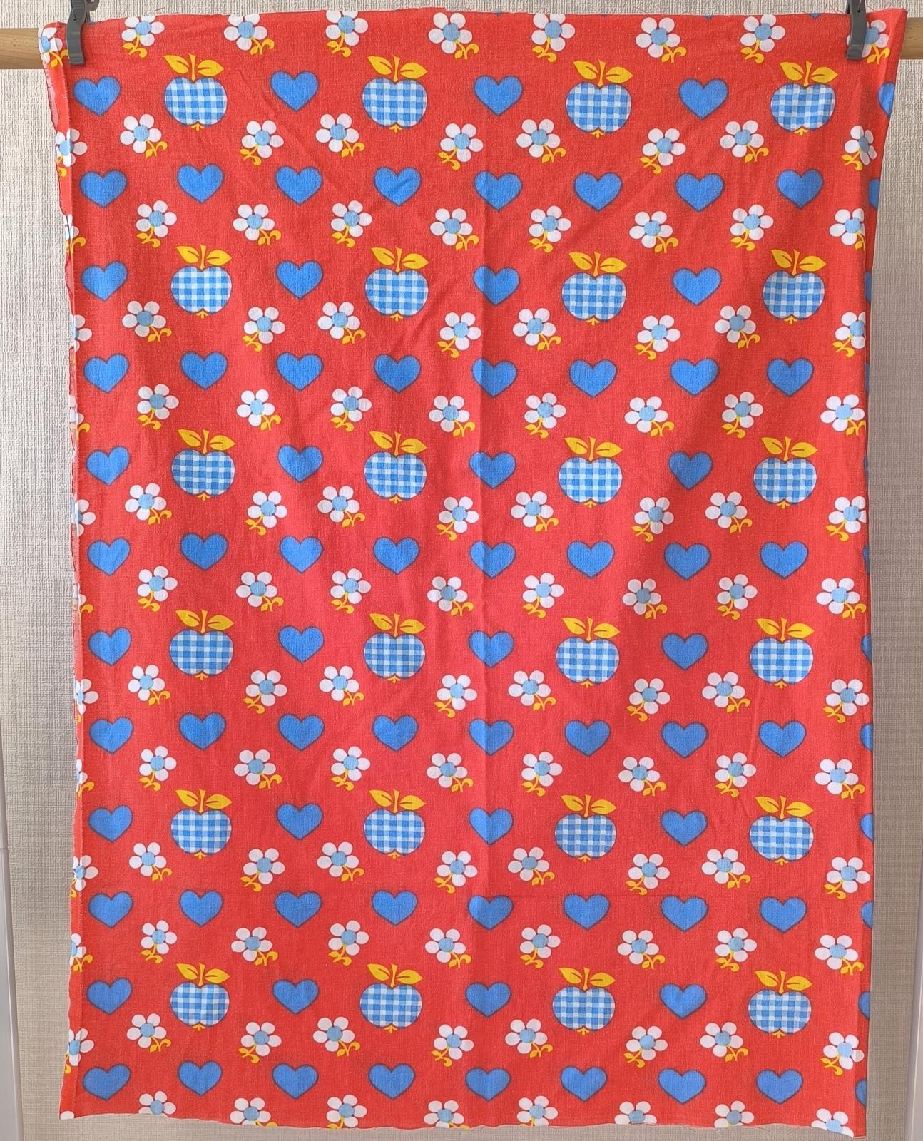 画像4: 70's リンゴ・ハート・お花（はぎれ）