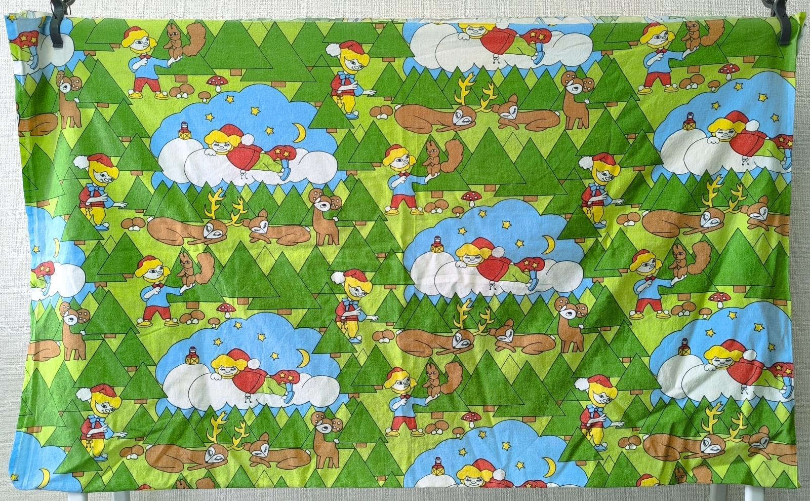 画像3: 70's◆夜空の森のザントマン（ファブリック）はぎれ