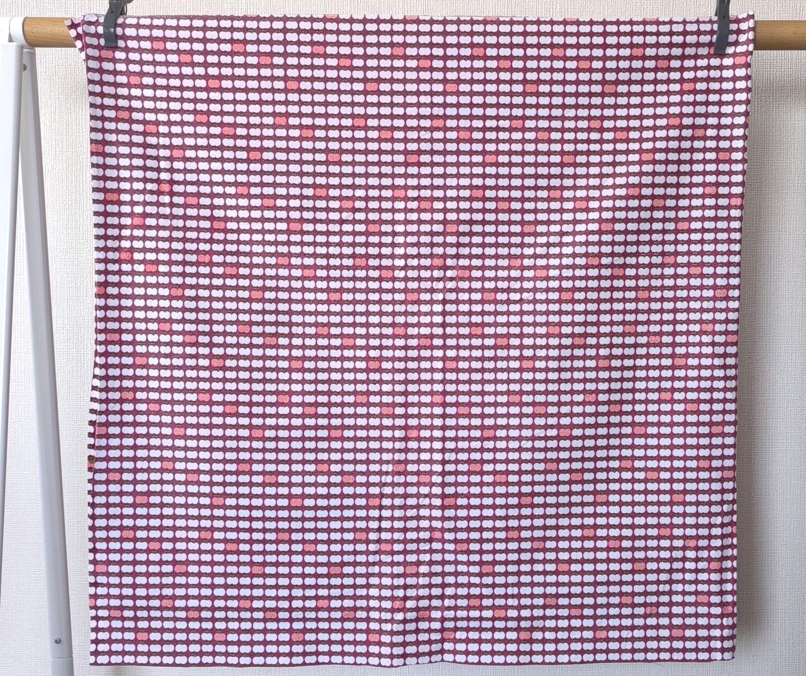 画像5: 小さな小さなリンゴ生地（くすんだワイン色）はぎれ