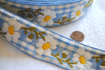 画像2: ギンガムチェック＆お花（水色）再入荷