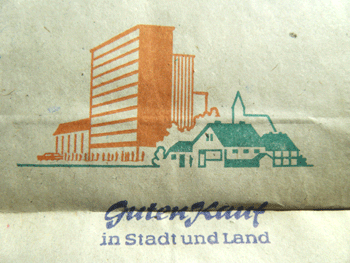 画像3: 旧東ドイツ時代の紙袋★ビルと家（オレンジ・緑）